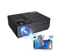 JIMTAB M18 PRO Projecteur vidéo natif 1080p, prise en charge WiFi HD AV, VGA, USB, HDMI, compatible avec Xbox, ordinateur portable, iPhone et Android pour affichage académique et home cinéma (M18 Pro)