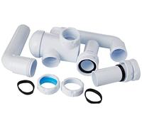 jimtem m103109 - Siphon Double Extensible Horizontal avec raccord S-7 1 1/2