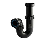 Jimten - Siphon ECO S-31 pour évier de cuisine | filetages adaptables 1"1/2 et 1"1/4 | en plastique recyclé, sortie horizontale vers mur, haute efficacité, faible impact environnemental, siphon
