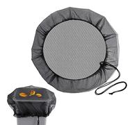 Jimtuze Filet pour Pluie, Filets citernes Pluie résistants aux intempéries Ø 80 cm Housse pour tonneau Pluie avec Cordon Serrage, Filet Protection Réglable, Protection Contre Les Feu