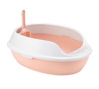 Jimtuze Litière en Plastique pour Chats Et Animaux Domestiques avec Pelle Bac A Litiere pour Chat, Toilette Chat, Caisse Chat Litiere Ouverte pour Aération Rapi, Amovible, Plastique pour Chat D'in