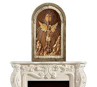 Jimtuze Table sacré cœur Jésus | Art Table encadré et décoration Murale Vintage | Décoration Murale d'entrée Jésus pour Table, Affiche sacrée Cadre Peinture