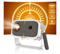 Videoprojecteur 360°Rotating Retroprojecteur +Focus Électrique Jimveo Mini Projecteur Video 19000L 1080P WiFi6 Bluetooth 45°Auto Correction Trapézoïdale Videoprojecteur Portable pour HomeCinéma