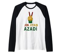 Jin Jiyan Azadi Women Life Freedom Slogan des Femmes kurdes Manche Raglan