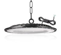 JINABLOSSY 200W UFO Projecteur LED Industriel, 20000LM High Bay Eclairage UFO Lampe Atelier 6500K, IP65 Étanche Éclairage de Plafond LED pour Sous-sol Usine Entrepôt Atelier Garage
