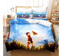 Jinaomy Housse de Couettes 140x200 cm One Piece Parure de Lit Motif 3D Microfiber Ensemble de Literie 2 pièces avec Hidden Zipper et 1 Taies d'oreiller 65x65 cm pour Adultes Enfants Garçons Filles