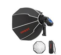 JINBEI Boîte à lumière octogonale de 50 cm à Pliage Rapide avec diffuseurs de lumière/Grille en nid d'abeille/Sac pour Flash HD-1 HD-2MAX Hi900