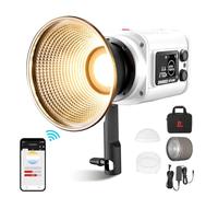 JINBEI EF60BI 60W Eclairage Vidéo Eclairage Photographique Bi-Colore Alimentée par Batterie 2700K-6500K avec réflecteur et lentille de Mise au Point Zoom APP Control COB Lighting