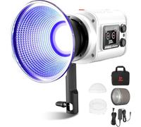 JINBEI EF60RGB 60W RGB Lumière Vidéo Photographie 2000K-10000K avec Réflecteur Ra>95 APP Control COB Lighting pour Photographie Vlog