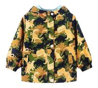 JinBei Garçon Manteaux Imperméable Enfant, Respirant Blouson Camouflage Motif Imprimé Dinosaure Veste Coupe Vent à Capuche Pluie Léger Doublé de Doux pour Enfants Outwear Automne 4-5 ans