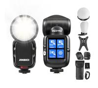 JINBEI HD-2MAX Flash Professionnel TTL avec Tête Ronde - HSS 80Ws 2.4GHz, 1/8000s Sync, 500 Éclairs Puissants, Compatible C/N/F/O/P (Studio/Portrait/Extérieur)