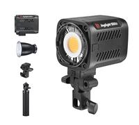 JINBEI JL100Bi Kit Extérieur : Lampe Vidéo 100W + Batterie Poignée BG98 100Wh + Adaptateur ET-4 Bowens - Solution 1225g pour Débutants et Tournages Mobiles