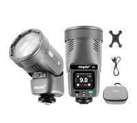JINBEI miqato H1 Flash Cobra LED Bicolore 2700K-6500K + Flash GN28, Lampe Vidéo 12W avec 4 Modes (TTL/HSS/Maître/Eclairage Continu), 4150 Lux, 405g - pour Photographie Pro et Studio