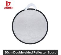 JINBEI-Réflecteur 2 en 1 pour la photographie,12 en effet,30cm,portable,pliable,diffuseur de lumière,plaque de lumière ronde,éclairage d'appoint