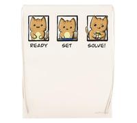 Jinbetee À Vos Marques, Prêts, Résolvez Sac de sport beige Sac de sport réutilisable en coton Beige Gym Bag Cotton Reusable Sport Sack