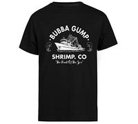Jinbetee Bubba Gump Shrimp T-Shirt Noir À Manches Courtes pour Hommes