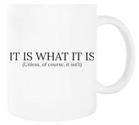 Jinbetee C'est Comme Ça Mug Blanc Ceraminc Gobelet à Boire White Mug Ceraminc Drinking Cup