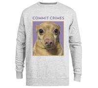 Jinbetee Crime Mouse Pull Unisexe Gris Col Rond Grey Crewneck Unisex Jumper
