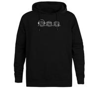 Jinbetee Entendre Le Mal, Voir Le Mal, Dire Le Mal Pull À Capuche Noir Sweat À Capuche Unisexe Black Hooded Jumper Unisex Hoodie