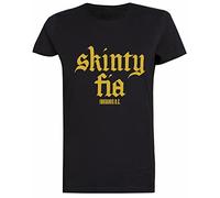Jinbetee Fontaines DC Merch Skinty Fia T-Shirt Noir À Manches Courtes pour Femmes