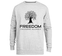 JINBETEE Freedom Crusaders Alliance Pull Ras du Cou Unisexe Gris