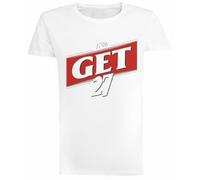 Jinbetee Get 27 T-Shirt Blanc À Manches Courtes pour Femmes