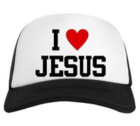 Jinbetee I Love Jesus Christian Casquette De Baseball Blanche Snapback Unisexe