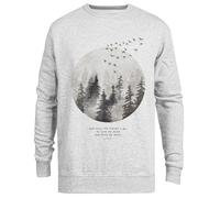 Jinbetee Into The Forest I Go Spirituality Pull Ras du Cou Unisexe Gris