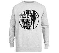 Jinbetee Je Ne suis Pas Un Numéro Pull Ras du Cou Unisexe Gris Grey Crewneck Unisex Jumper