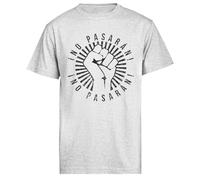 Jinbetee No Pasaran T-Shirt À Manches Courtes pour Hommes Gris