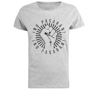 Jinbetee No Pasaran T-Shirt Gris À Manches Courtes pour Femmes