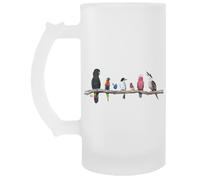 Jinbetee Oiseaux D'australie Antiques Tasse à boire en verre à bière transparente avec poignée Transparent Beer Glass Drinking Cup With Handle