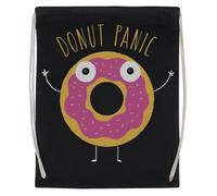 Jinbetee Panique Des Beignets Sac De Sport Noir Sac De Sport Réutilisable En Coton Avec Cordon De Serrage Black Gym Bag Cotton Reusable Drawstring Sport Bag