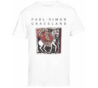 Jinbetee Paul Simon Graceland T-Shirt Blanc À Manches Courtes pour Hommes