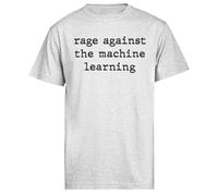 Jinbetee Rage Against The Machine Learning T-Shirt À Manches Courtes pour Hommes Gris