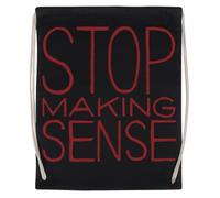 Jinbetee Stop Making Sense Sac de Sport Réutilisable en Coton Noir Black Gym Bag Cotton Reusable Sport Sack