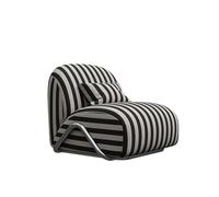 JINBIXIANGDJKS Canapé Paresseux en Tissu Rayé Rétro, Petit Canapé De Loisirs, Chaise Simple, Salon, Balcon, Séjour chez L'habitant(Blackstripess)