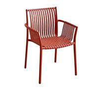 JINBIXIANGDJKS Chaise De Jardin en Plastique Simple Et Empilable for La Maison, Les Loisirs, Le Magasin De Thé Au Lait, Le Balcon Ou L'extérieur(Red)