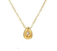 JINBIXIANGDJKS Collier Pendentif De Tempérament De Niche Ronde Géométrique Simple Et Élégant(Gold_OneSize)