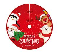 JINCHIDA Jupe de sapin de Noël, 90 cm, Tapis de Base pour Joyeux Noël, Nouvel An, Fête à la Maison