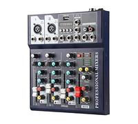 jindaaudio Mélangeur Audio professionnel 4 Canaux, Table de Mixage DJ avec Bluetooth, USB et Alimentation Fantôme 48V, pour l'enregistrement, Podcasts, Streaming, Mixeur Audio avec FX Effets