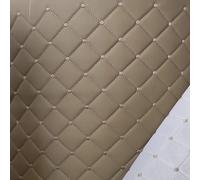 JINDAOSH Tissu Cuir Tissu en Simili Cuir Souple Au Mètre 100 * 155cm, Tissu en Cuir Synthétique Matelassé pour Meubles Tissu PU pour Canapé De Siège De Voiture Meubles(Color:Khaki)