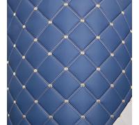 JINDAOSH Tissu Cuir Tissu en Simili Cuir Souple Au Mètre 100 * 155cm, Tissu en Cuir Synthétique Matelassé pour Meubles Tissu PU pour Canapé De Siège De Voiture Meubles(Color:Bleu)