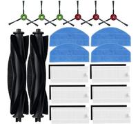 JINDEHUI Kit Accessoires Pièces d'rechange pour HONITURE G20 / G20 Pro, pour Laresar Evol 3 Robots aspirateurs, 2 Brosses Principales, 6 brosses latérales, 6 filtres, 4 lingette Serpillière.