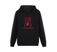 JINDIAOWENJU 16 Charles Leclerc Hoody Unisex Ptinted Hoodies Long Sleeve Men's Hooded with Pocket Black S