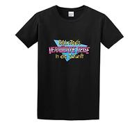JINDIAOWENJU Bill Teds Bogus Journey Logo Unisex 100% Cotton Short-Sleeve T-Shirts Black XXXL
