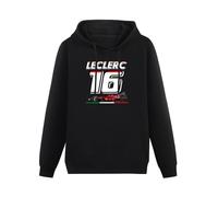 JINDIAOWENJU Charles Leclerc Hoody Unisex Ptinted Hoodies Long Sleeve Men's Hooded with Pocket Black XXXL