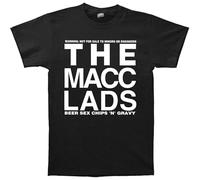 JINDIAOWENJU Macc Lads Beer and Sex and Chips N Gravy 1985 Album Cover T-Shirt XL