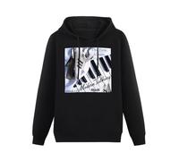 JINDIAOWENJU Modern Talking Hoody Unisex Ptinted Hoodies Long Sleeve Men's Hooded with Pocket Black S