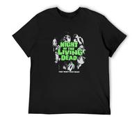JINDIAOWENJU Plan 9 Night of The Living Dead Unisex 100% Cotton Short-Sleeve T-Shirts Black XL